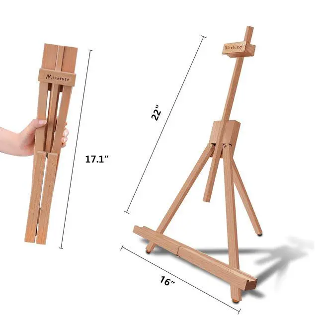 Alt view image 2 of 7 - Painting Easel, A-Frame Wooden Tabletop Easel Display Stand