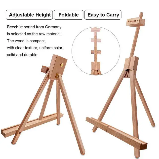 Alt view image 4 of 7 - Painting Easel, A-Frame Wooden Tabletop Easel Display Stand