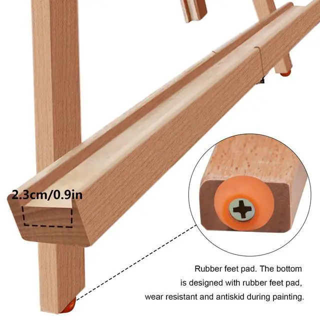 Alt view image 3 of 7 - Painting Easel, A-Frame Wooden Tabletop Easel Display Stand