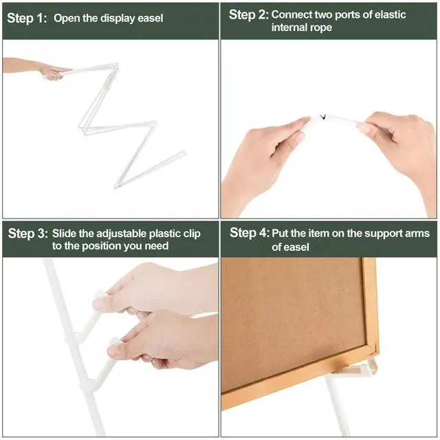 Alt view image 7 of 7 - Easel Stand for Wedding Sign Poster 63'' Instant Display Floor Adjustable Metal Art Easel White