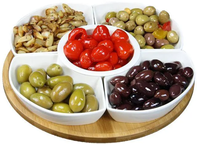 Main image of Signature 12 1/4 Inch 6pc Lazy Susan Appetizer and Condiment Server Set