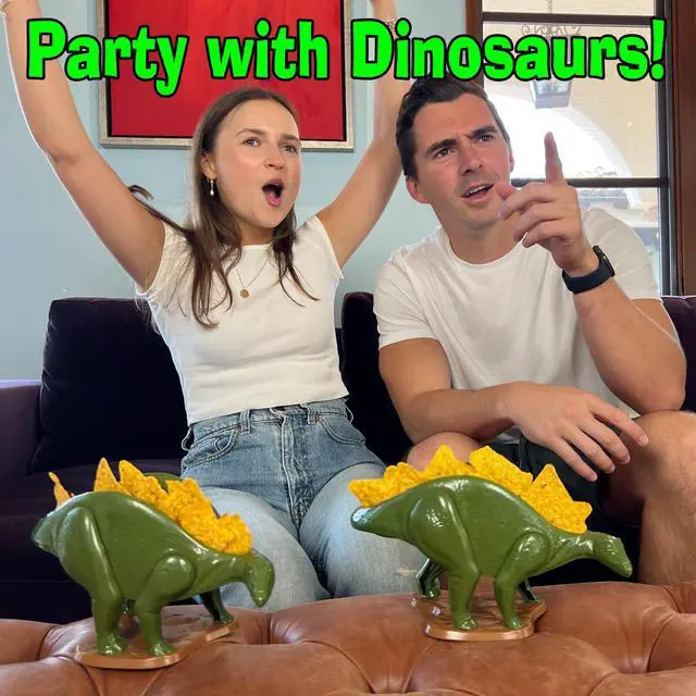 Alt view image 6 of 7 - Nachosaurus Dinosaur Nacho Holder with Dip Bowl Set - Fun Taco Chip Server Tray for Parties, Kids Snacks, Game Day - Novelty Kitchen Serving Dish