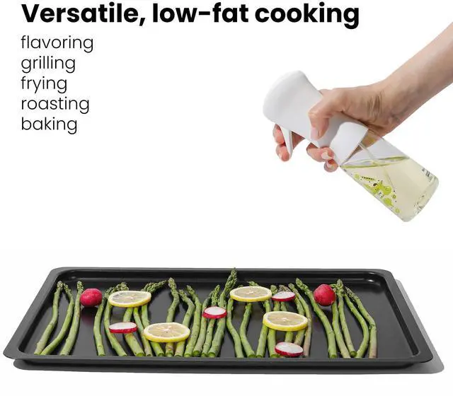 Alt view image 4 of 7 - Oliver Oil Sprayer for cooking, Spray bottle 6oz, Non-Aerosol Refillable Dispenser Oil Mister FS601 Green Vegetable
