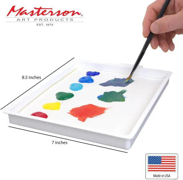 Alt view image 4 of 7 - Sta-Wet Handy Palette Airtight Paint Palette Keeps Paint Fresh for Days, 8.5 by 7 Inches, Made in USA