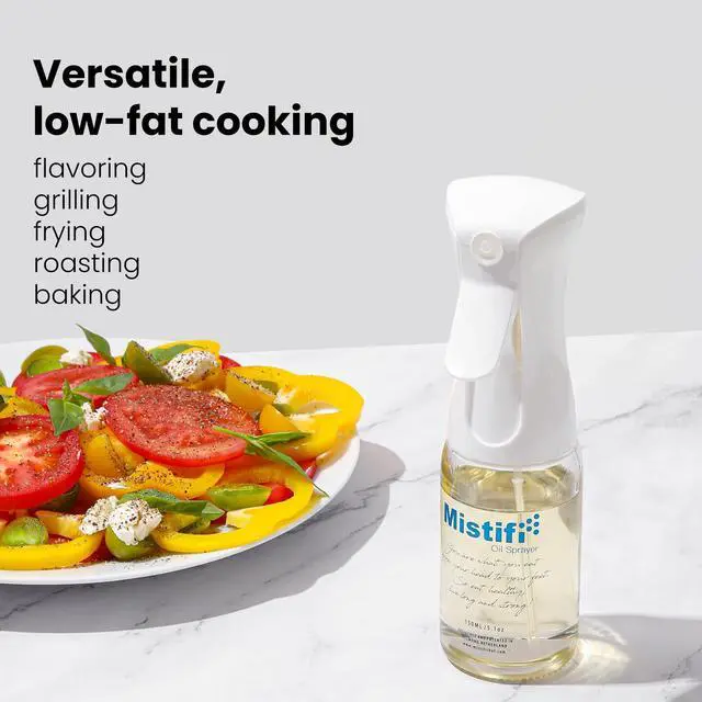 Alt view image 6 of 7 - Oil Sprayer 150ml glass bottle. Upgraded Version.Fine Mist Spray Bottle for Air Fryer, Olive Oil, Avocado Oil, Healthy Nonstick Frying, Commercial & Home Kitchen Use (Classic PS630)