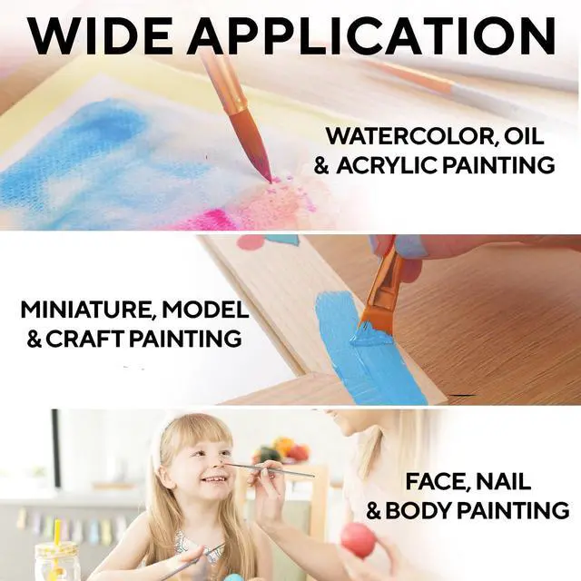 Alt view image 7 of 7 - Artist Paint Brush Set of 16 - Includes Spatula Palette Knife, Sponge & Organizing Case - Premium Paint Brushes for Acrylic Painting, Watercolor, Oil - Perfect for Kids, Adults or Professionals