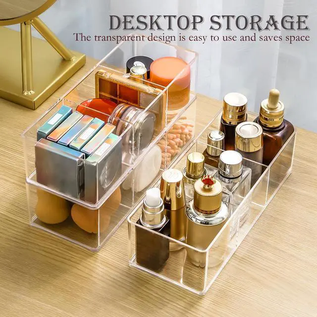 Alt view image 6 of 7 - Acrylic Organizer 4-Piece Makeup Organizer Set