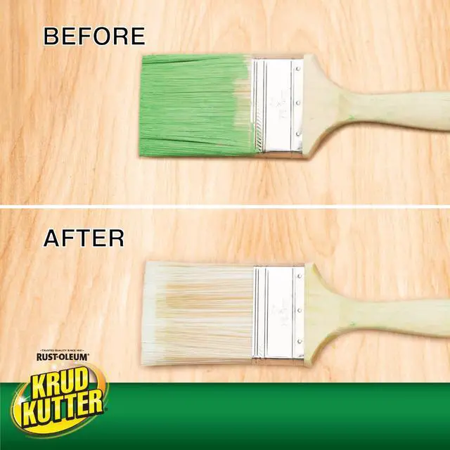 Alt view image 5 of 7 - Krud Kutter Brush-Wash Cleaner and Renewer, 32 oz, Paint Brush Cleaner for Latex and Oil Based Paint, Restores Brushes and Rollers, Removes Paint Residue and Buildup