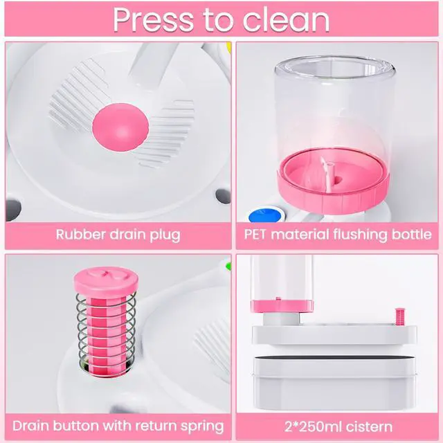 Alt view image 3 of 7 - 2026 Upgraded Paint Brush Cleaner Tool, Painting Station with Brush Washer for Kids, Acrylic Watercolor Paint Water Dispenser, Art Supplies Paintbrush Rinser for Artists (Pink)