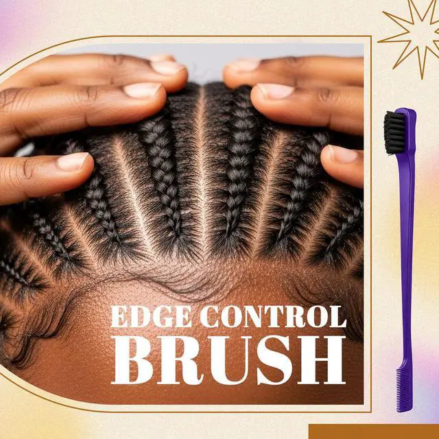 Alt view image 3 of 7 - Bristle Slick Back Hair Brush Set Smoothing Brush for Smooth Flyaways, Frizz, Sleek Ponytail, Buns and Edge Hair Control, Teasing Gel Comb Styling Accessories for Women(Purple)