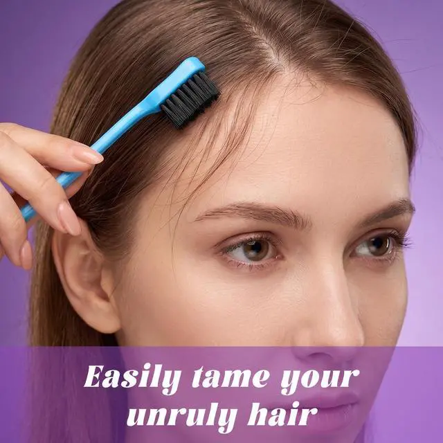 Alt view image 3 of 7 - 21Pcs Double Sided Edge Control Hair Brush, 7 Colors Hair Edge Brushes Professional Edges Control Hair Brush Comb Eyebrow Brush Smooth Comb Grooming for Women