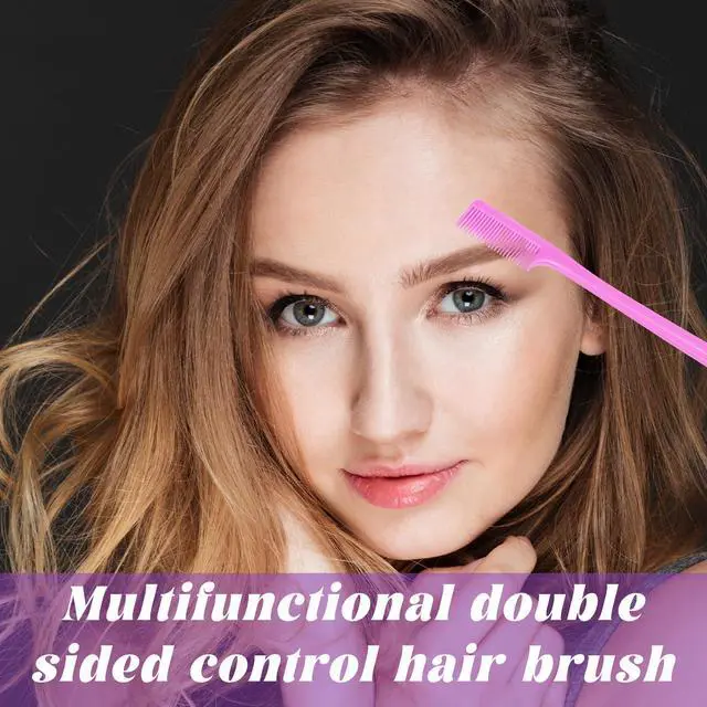 Alt view image 6 of 7 - 21Pcs Double Sided Edge Control Hair Brush, 7 Colors Hair Edge Brushes Professional Edges Control Hair Brush Comb Eyebrow Brush Smooth Comb Grooming for Women