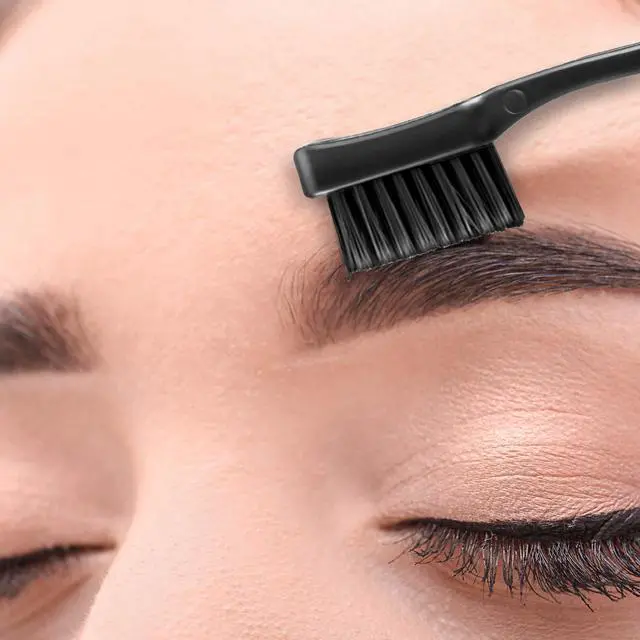 Alt view image 6 of 7 - 12 Pieces Hair Edge Brushes Double Sided Edge Hair Comb Natural Styling Eyebrow Combs, Smooth Grooming for Women (Multi Colors,Solid Style)