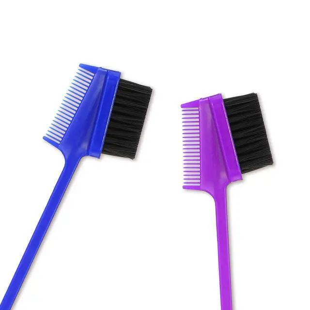 Alt view image 3 of 7 - 21pcs Double Sided Edge Control Hair Brush Comb 3 in 1 Hair Edge Brush with Soft Bristles Smooth Brushes Hairs Comb HairStyling Set Rat Tail Combs Natural Eyebrow Brushes for Women Bangs Hairline Lash