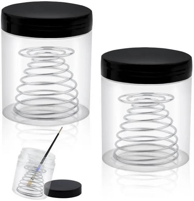 Main image of Paint Brush Cleaner Tool - 2 Pack Brush Cleaning Cup with Removable Spring Coil for Oil, Acrylic, Watercolor Painting Art Supplies