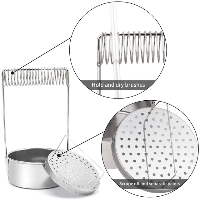 Alt view image 2 of 6 - Portable Artist Brush Washer, Paint Brush Cleaner with Wash Tank & Removable Screen