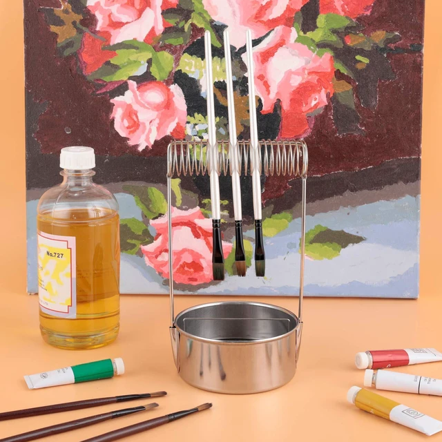 Alt view image 4 of 6 - Portable Artist Brush Washer, Paint Brush Cleaner with Wash Tank & Removable Screen