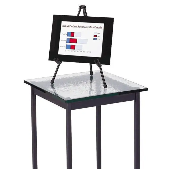Alt view image 4 of 7 - Easel, Tabletop Instant, 14" High, Supports up to 5 lbs., Portable & Collapsible, Black (28E)