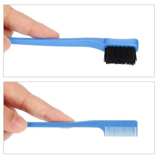 Alt view image 3 of 7 - 14 Pcs Hair Edge Brush Bulk Double Sided Edge Control Eyebrow Brush Black Hair Comb Smooth Grooming for Women, 7 Colors