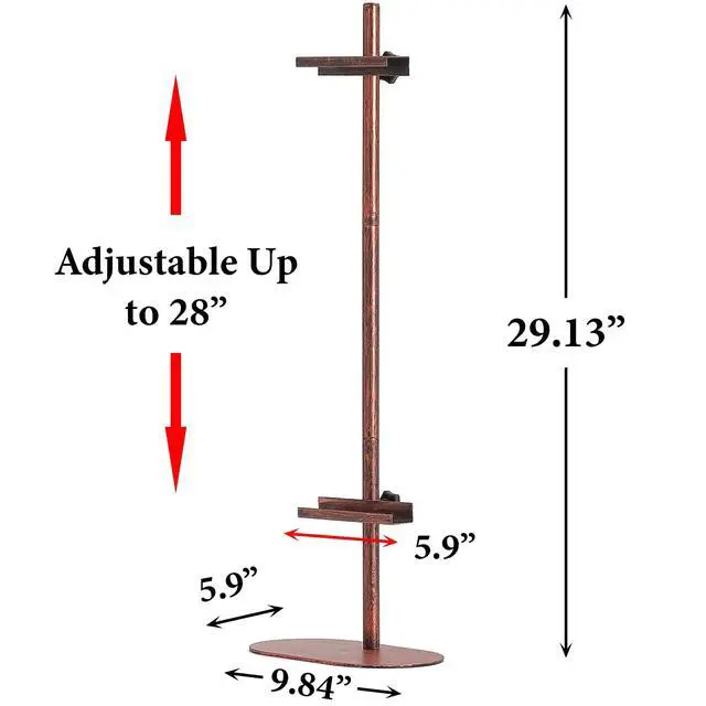 Alt view image 2 of 7 - Adjustable Easel Stands for Display, Tabletop Easel Stand for Picture Frames up to 28", Antique Heavy Duty Sign Stand for Art Paintings Photos, Picture Easel with Base for Home Office Galleries