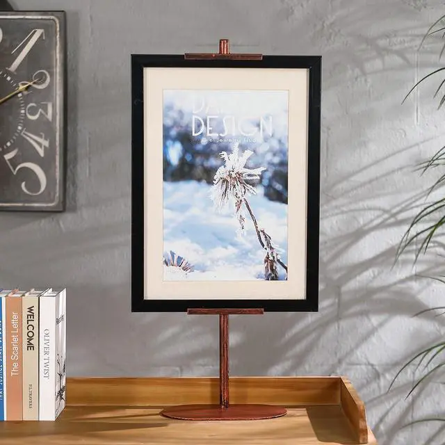 Alt view image 4 of 7 - Adjustable Easel Stands for Display, Tabletop Easel Stand for Picture Frames up to 28", Antique Heavy Duty Sign Stand for Art Paintings Photos, Picture Easel with Base for Home Office Galleries