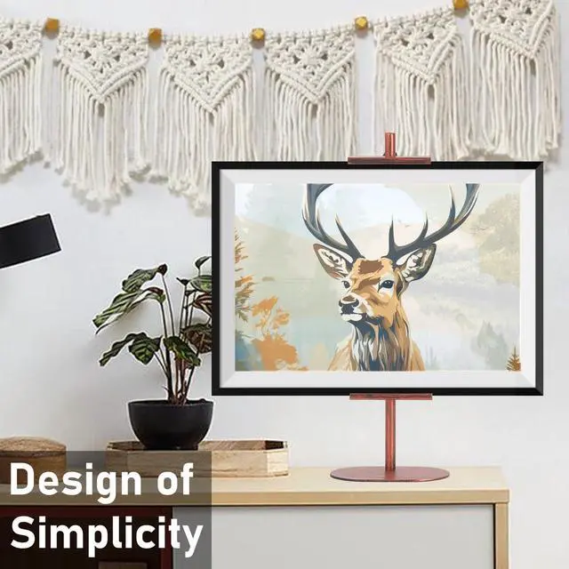 Alt view image 6 of 7 - Adjustable Easel Stands for Display, Tabletop Easel Stand for Picture Frames up to 28", Antique Heavy Duty Sign Stand for Art Paintings Photos, Picture Easel with Base for Home Office Galleries