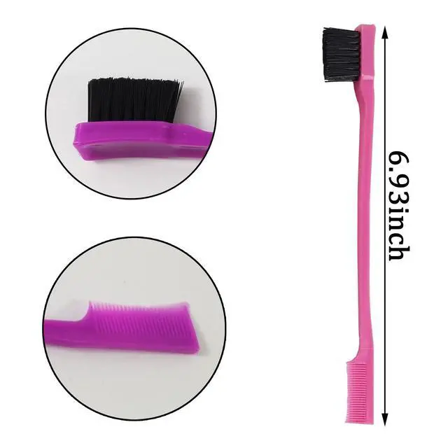 Alt view image 2 of 5 - 24PCS Hair Edge Brush, Double Sided Edge Control Hair Comb Eyebrow Brush Smooth Comb Grooming (8Colors)