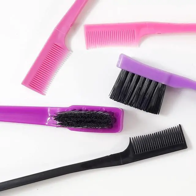 Alt view image 3 of 5 - 24PCS Hair Edge Brush, Double Sided Edge Control Hair Comb Eyebrow Brush Smooth Comb Grooming (8Colors)