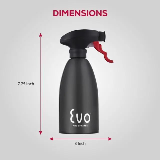 Alt view image 5 of 7 - 18/8 Stainless Steel, Non-Aerosol for Olive, Cooking Oils, and Vinegars, Black, 16-Ounce Capacity