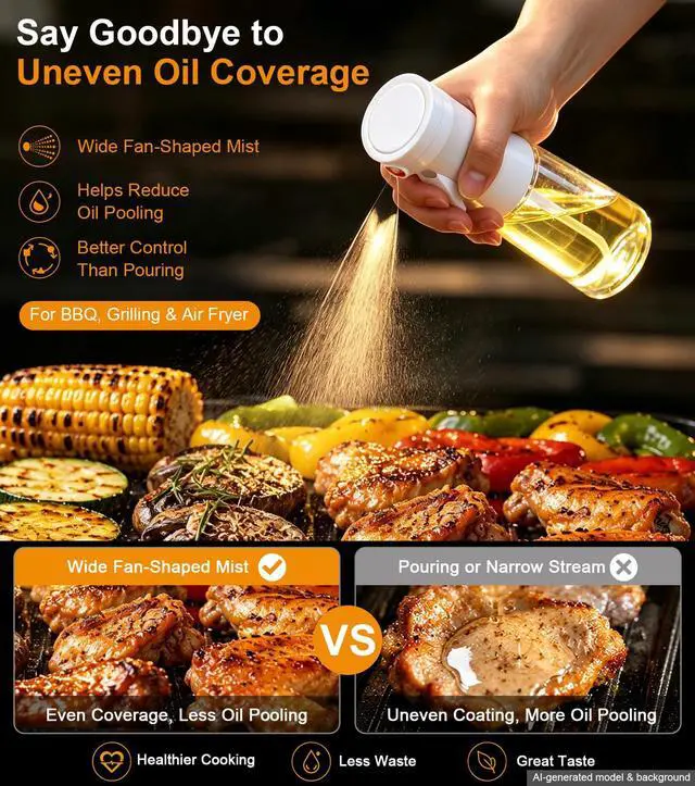 Alt view image 3 of 7 - Oil Sprayer for Cooking, Olive Oil Sprayer, Approx. 1g Per Press (1)