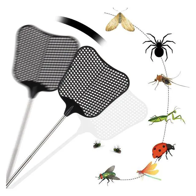 Alt view image 5 of 7 - Fly Swatter, Elescopic Fly Swatters, FlySwatter for Indoor Outdoor Classroom with Stainless Steel Handle 1PCS