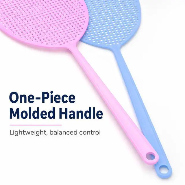 Alt view image 4 of 7 - Fly Swatter 3 Pack, 17.5-Inch Long Handle, Assorted Colors