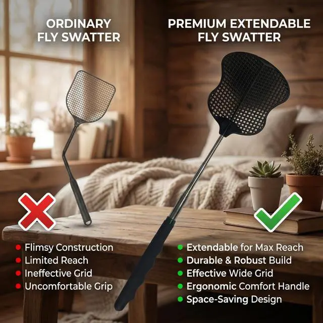 Alt view image 6 of 7 - Fly Swatter 2PCS Black+Blue