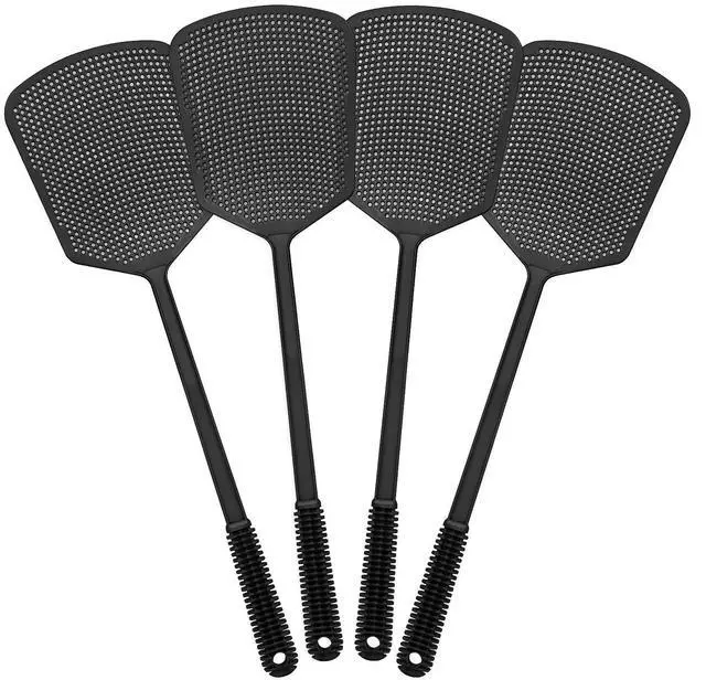 Main image of Fly Swatters-Hiway 4 Pack One-Solid Piece Heavy Duty Fly Swatters with Bigger Paddle that Work for Indoor and Outdoor
