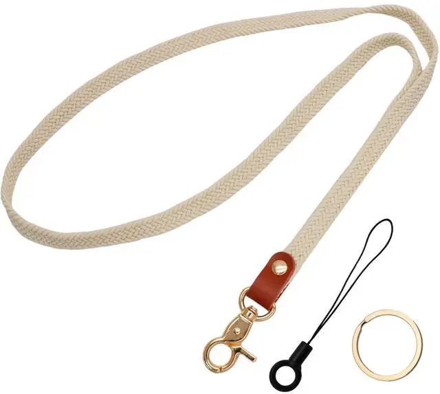 Main image of Stretchy Thin Lanyard for ID Badges, Elastic Neck Lanyard Keychain for Women Men, Lightweight Nylon Phone Lanyard for Keys, Wallet, Badges (Starlight)