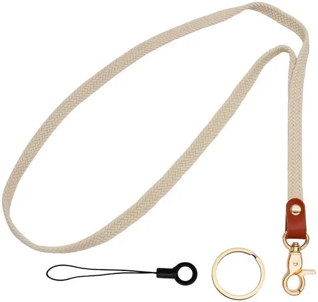Alt view image 7 of 7 - Stretchy Thin Lanyard for ID Badges, Elastic Neck Lanyard Keychain for Women Men, Lightweight Nylon Phone Lanyard for Keys, Wallet, Badges (Starlight)