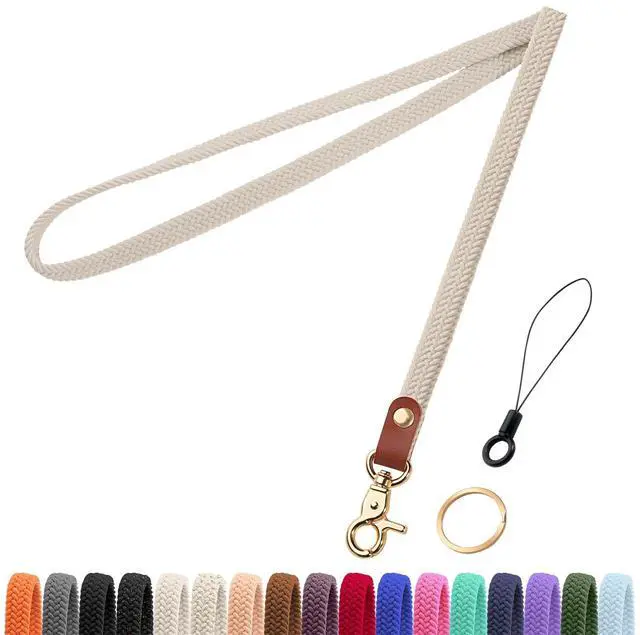 Main image of Stretchy Thin Lanyards for Keys ID Badges, Cute Long Teacher Neck Key Lanyard Keychains for Women Men Wallet Phone(Starlight)