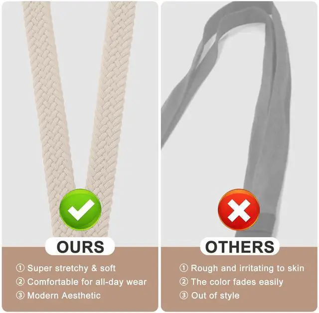 Alt view image 5 of 7 - Stretchy Thin Lanyards for Keys ID Badges, Cute Long Teacher Neck Key Lanyard Keychains for Women Men Wallet Phone(Starlight)