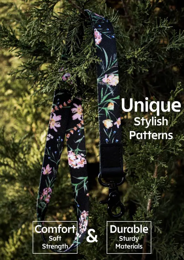 Alt view image 5 of 6 - Lanyard ID Badge, Key & Teacher Lanyard - Cute & Cool Design for Women, Office, Cruise Ship, Staff, Students - Detachable Keyring for ID Card, Car Key, Name Tag, Credit Cards, Wallet, Phones (Black)