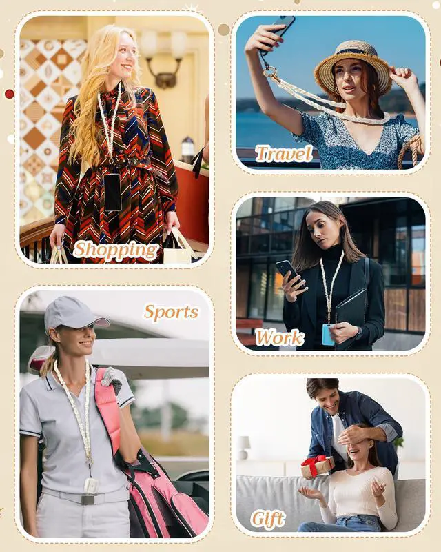 Alt view image 6 of 6 - 1 Pack Teacher Scrunchie Lanyard for ID Badges Cute Long Teacher Neck Stretchy Lanyards for Keys Stretchy Thin Retractable Keychain Holder for Women