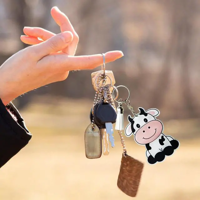 Alt view image 7 of 7 - Id Badge Holder with Lanyard,Retractable Lanyards for Id Badges Breakaway Lanyards for Id Badges Lanyard with Retractable Reel Milk Cow Color Lanyards for ID Badges Milk Cow Keychain
