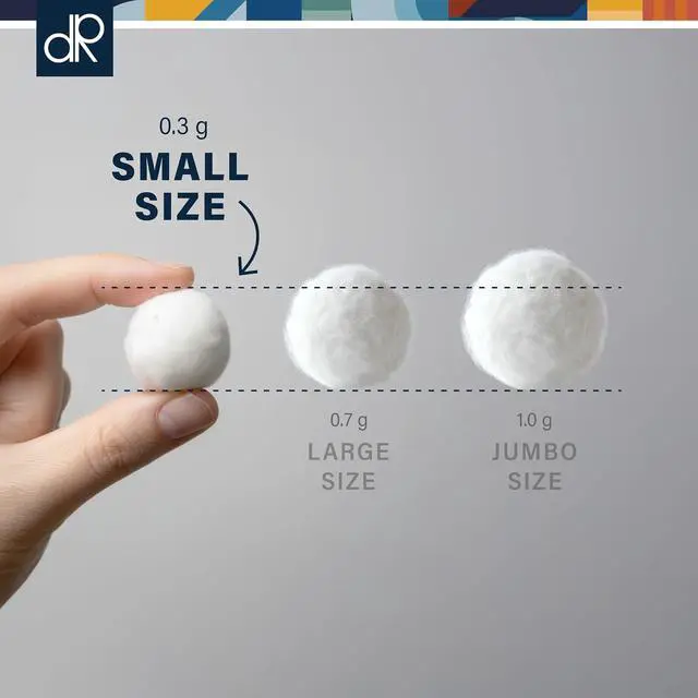 Alt view image 3 of 7 - 600 ct Small Cotton Balls, 100% Pure Natural Cotton, for Make-Up, Nail Polish Removal, Pet Care, Soft and Absorbent (Pack of 600)