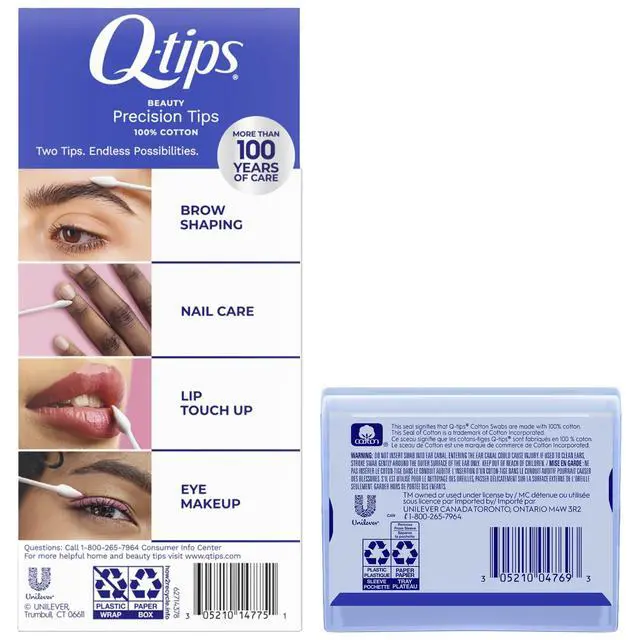Alt view image 2 of 7 - Cotton Swabs, Precision Tips, 170 Count + 30 Count Travel-Size Pack Household Essentials, Beauty & Personal Care