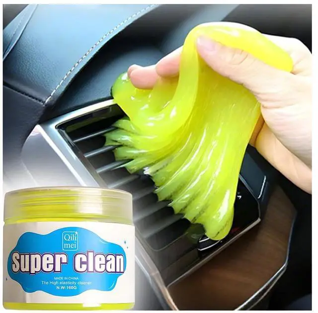 Main image of Car Cleaning Gel, Reusable Vehicle Air Vent Crevice Detailing Putty, Automotive Interior Detail Slime Cleaner Removal Tool Kit Accessories, Universal for SUV, Sedan, Truck (Yellow)