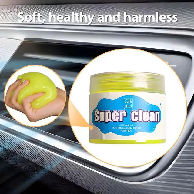 Alt view image 5 of 6 - Car Cleaning Gel, Reusable Vehicle Air Vent Crevice Detailing Putty, Automotive Interior Detail Slime Cleaner Removal Tool Kit Accessories, Universal for SUV, Sedan, Truck (Yellow)