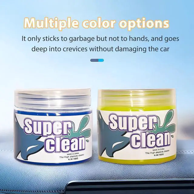 Alt view image 6 of 6 - Car Cleaning Gel, Reusable Vehicle Air Vent Crevice Detailing Putty, Automotive Interior Detail Slime Cleaner Removal Tool Kit Accessories, Universal for SUV, Sedan, Truck (Yellow)
