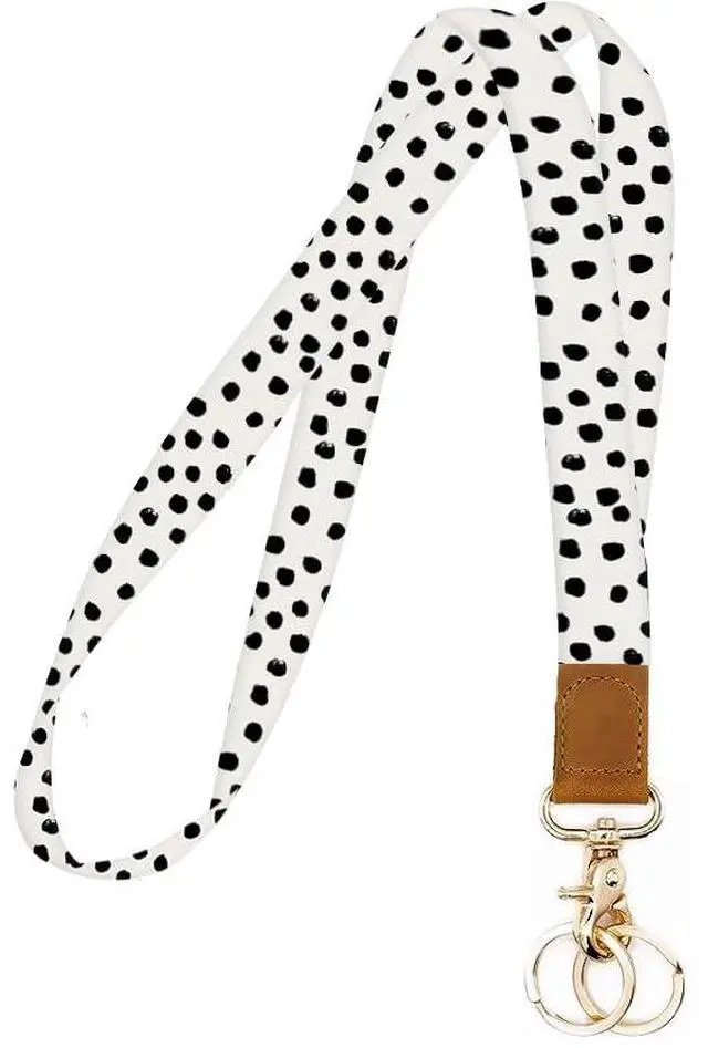 Main image of Lanyards for Keys, Durable Keychain Long Lanyard for Women Men, Cute Neck Lanyard for ID Badges Holder, Wallets, key Cute Polka Dots