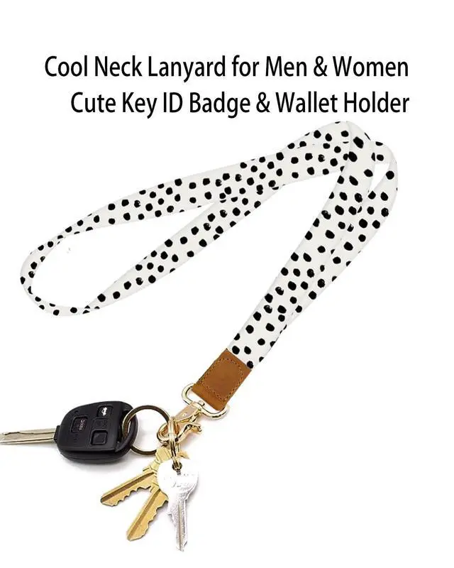 Alt view image 5 of 5 - Lanyards for Keys, Durable Keychain Long Lanyard for Women Men, Cute Neck Lanyard for ID Badges Holder, Wallets, key Cute Polka Dots