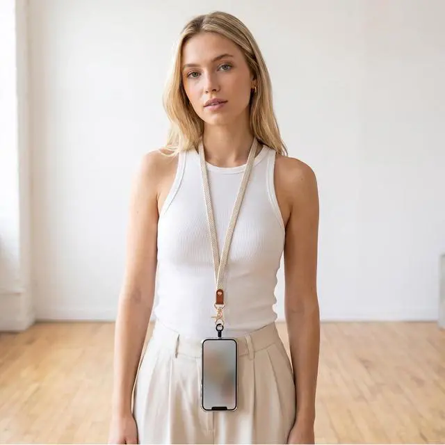 Alt view image 5 of 5 - Stretchy Thin Lanyards Cute Neck Strap for ID Badge Keys Phone Wallet