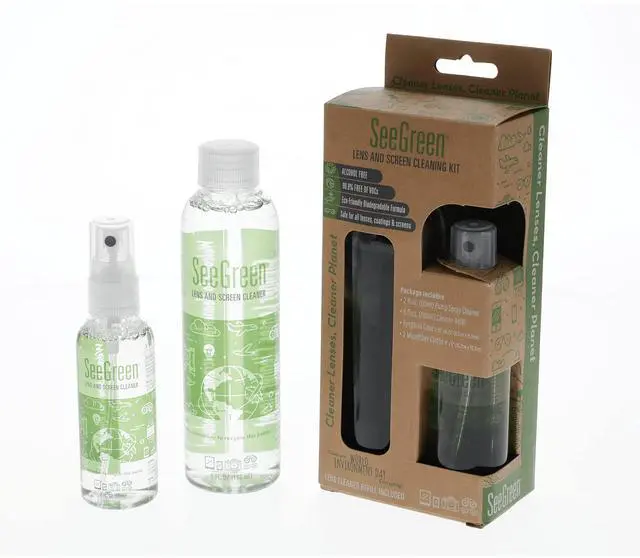 Main image of Lens and Screen Cleaning KIT | Eyeglass, Sunglass and Screen Cleaner | 2oz Spray CLEANER/6oz Refill, (2) Microfiber Cleaning Cloths and (1) SLIPCASE | 8oz Care KIT